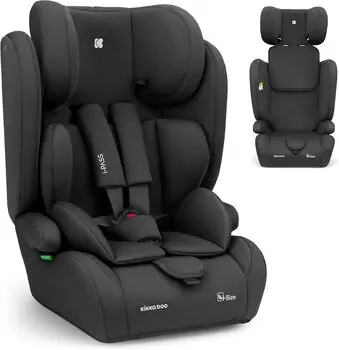 KikkaBoo 76-150 cm i-Pass i-Sizde Black - მანქანის სავარძელი (ქარსითი)