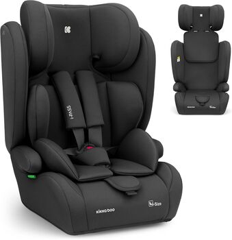 KikkaBoo 76-150 cm i-Pass i-Sizde Black - მანქანის სავარძელი (ქარსითი)