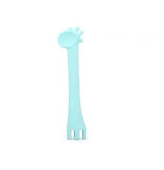 KikkaBoo-ს ჩვილის სილიკონის კოვზი Silicone spoon Giraffe Mint