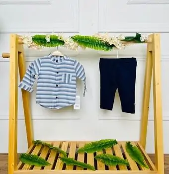 Grand Baby Stripped 2 In 1 Set Blue საბავშვო ორეული