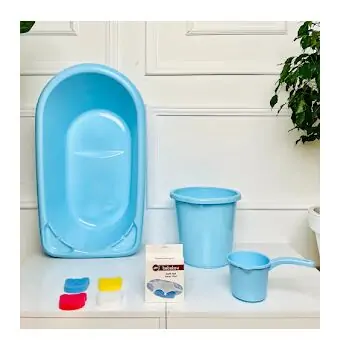Bebekevi Baby Bathtub Set Blue საბავშვო აბაზანის კომპლექტი