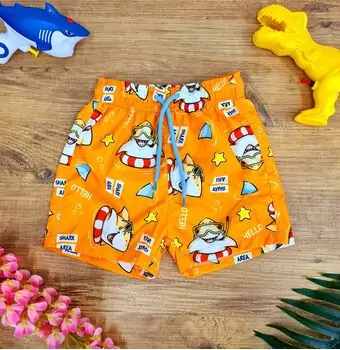 Summer Shorts Hello Shark Area Orange საზაფხულო შორტი