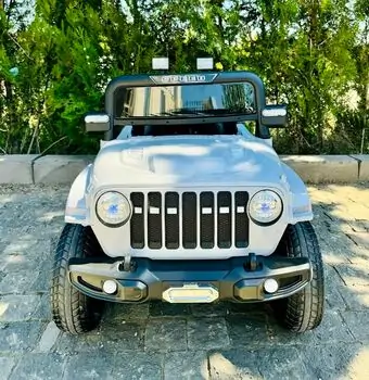 Super Car Jeep Grey - ელექტრო მანქანა კაუჩუკის საბურავებით, 3 image