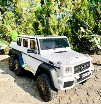 Mercedes Benz G65 White - ელექტრო მანქანა კაუჩუკის საბურავებით და ტყავის სავარძლით, 2 image