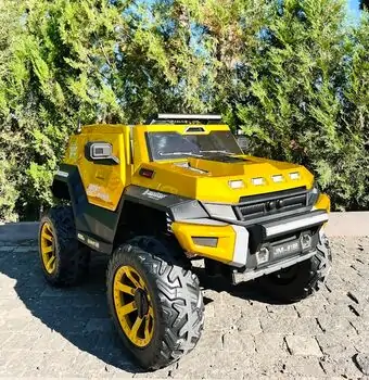 Electric Car Painting Gold - ელექტრო მანქანა კაუჩკის საბურავით, 2 image