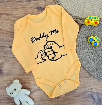 Daddy Me Bodysuit Yellow -  ჩვილის ბოდე