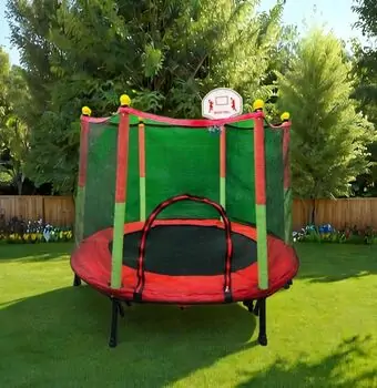 Metal & Plastic Trampoline 140cm 5FT Red  - ბატუტი