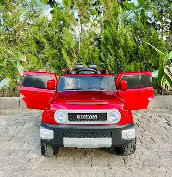 Toyota Off Road Car Red - ელექტრო მანქანა კაუჩუკის საბურავებით, 3 image