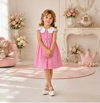Vintage Pink Dress - საბავშვო კაბა