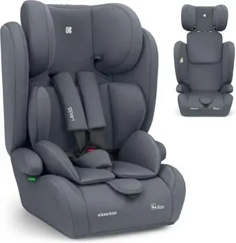 KikkaBoo 76-150 cm i-Pass i-Sizde Grey - მანქანის სავარძელი (ქარსითი)