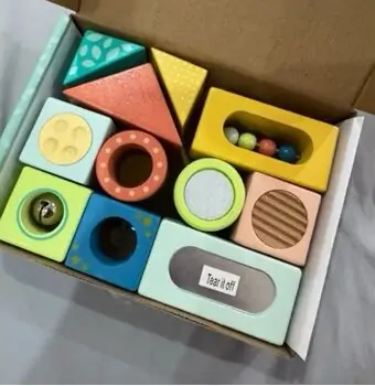 Wooden ​Multifunctional Sensory Block Set - ხის მრავალფუნქციური სენსორული კუბიკების ნაკრები, 2 image