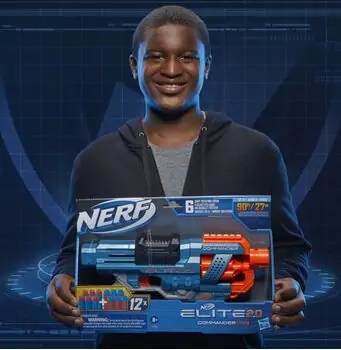NERF Elite Commander RD-6 Blaster HAS-E9485 ბლასტერი რბილი ტყვიებით, 6 image
