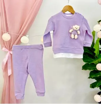 Baby Bear Clothes 2in1 Set MURATBABY Purple 7600 საბავშვო ტანსაცმლის ნაკრები