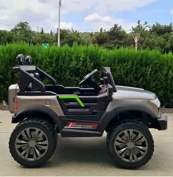 Toyota Jeep Painted Grey - ელექტრო მანქანა კაუჩუკის საბურავებით, 5 image