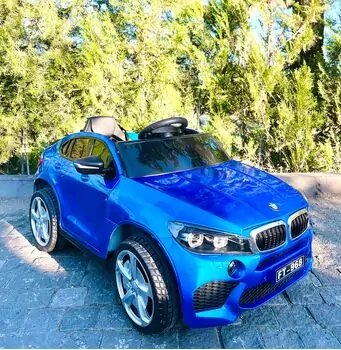 BMW X6 Electric Car Painted Blue - ელექტრო მანქანა კაუჩუკის საბურავებით