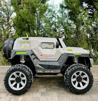 Big Electric Jeep Shark Power Grey - ელექტრო მანქანა კაუჩუკის საბურავებით, 5 image