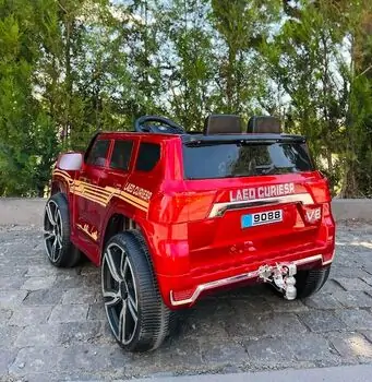 Electric Jeep Toyota Painted Red - ელექტრო მანქანა კაუჩუკის საბურავებით, 5 image