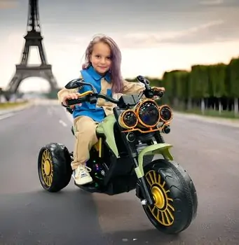 Harley Davidson Motorcycle Green - ელექტრო მოტოციკლი, 2 image