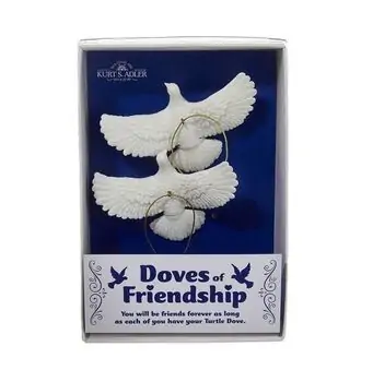 Friendship Dove Hanging Decoration 2PC - ნაძვის ხის სათამაშო