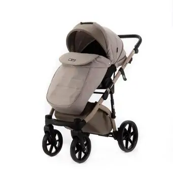 Adamex Nola Natura 3 in 1 Stroller Cappuccino - საბავშვო ეტლის კომპლექტი, 7 image