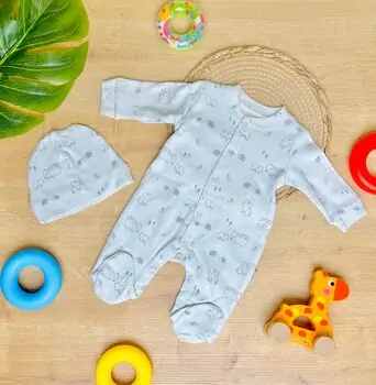Maibella Romper Grey ჩვილის რომპერი