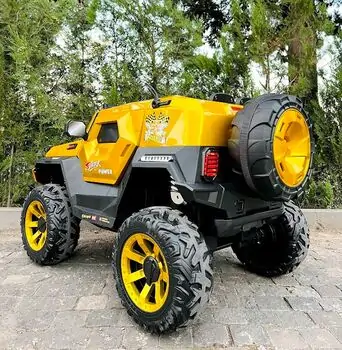 Electric Car Painting Gold - ელექტრო მანქანა კაუჩკის საბურავით, 6 image