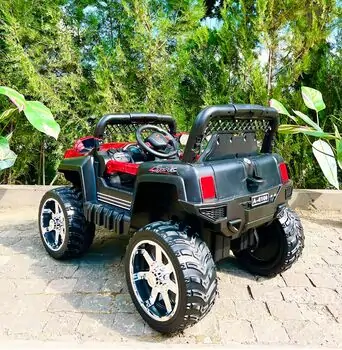 Big Electric Car Painted Red - ელექტრო მანქანა კაუჩუკის საბურავებით, 4 image