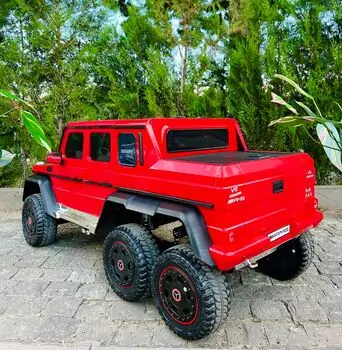 Mercedes Benz G65 Red - ელექტრო მანქანა კაუჩუკის საბურავებით და ტყავის სავარძლით, 6 image
