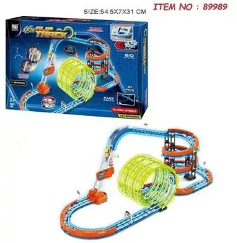 Glow Flip Track Set With Three 360° Loops - სათამაშო სამ მარყუჟიანი ტრასა, 3 image