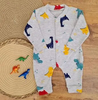 Funny Dino Romper  - ჩვილის რომპერი