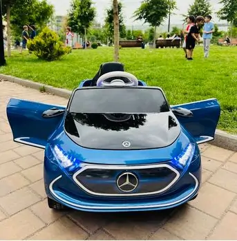 Cangaroo Mercedes-Benz Concept EQA Blue ელექტრო მანქანა კაუჩუკის საბურავებით და ტყავის სავარძლით, 3 image