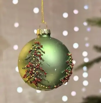 Christmas Ball With Tree Hanging Decoration - ნაძვის ხის სათამაშო