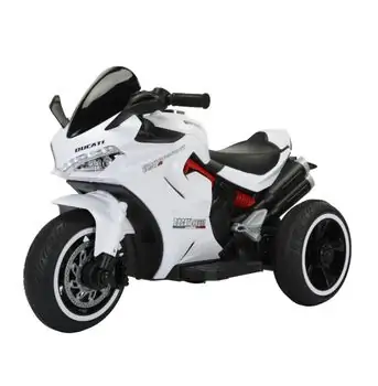 Ducati Motorcycle White - ელექტრო მოტოციკლი კაუჩუკის საბურავებით