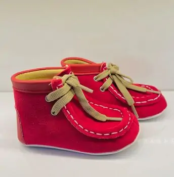 Papulin Baby Shoes 0-12 Months 3136 ჩვილის ფეხსაცმელი RED