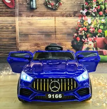 Mercedes-Benz GLA Blue - ელექტრო მანქანა კაუჩუკის საბურავებით და ტყავის სავარძლით, 2 image