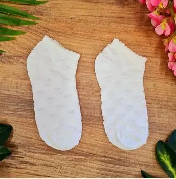 Baby Socks Soft Heart White საბავშვო წინდები