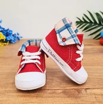Baby Pattini For Girls Red საბავშვო ფეხსაცმელი