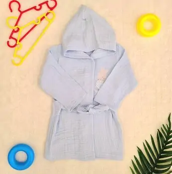 Little Rabbit bath set Blue საბავშვო ხალათის ნაკრები