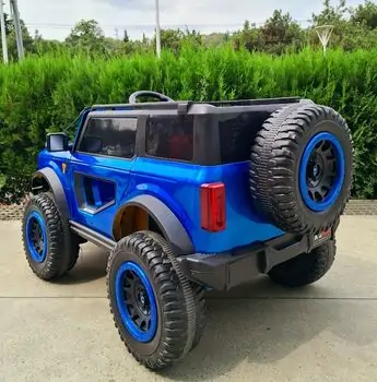 Beyond 66 Electric Car Painted Blue - ელექტრო მანქანა კაუჩუკის საბურავებით, 6 image
