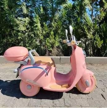 Retro Style Motorcycle Pink - ელექტრო მოტოციკლი, 4 image