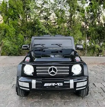 Mercedes Benz Painted Black - ელექტრო მანქანა კაუჩუკის საბურავებით და ტყავის სავარძლით, 3 image