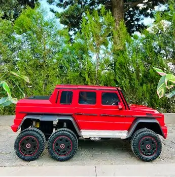 Mercedes Benz G65 Red - ელექტრო მანქანა კაუჩუკის საბურავებით და ტყავის სავარძლით, 4 image
