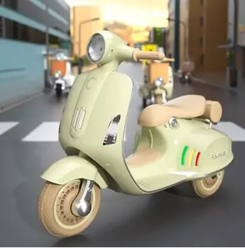 Vespa Moto Light Green With Little Bag - ელექტრო სკუტერი ჩანთით, 2 image
