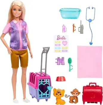 Barbie Animal Rescue with Blonde Doll and Accessories - ბარბის თოჯინა აქსესუარებით