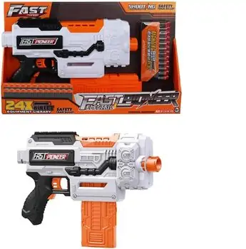 Electric Gum With Blaster - სათამაშო ელექტრო თოფი ქაფის ტყვიებით, 2 image