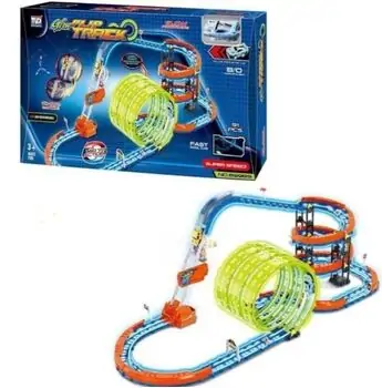 Glow Flip Track Set With Three 360° Loops - სათამაშო სამ მარყუჟიანი ტრასა, 6 image