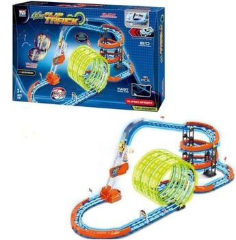 Glow Flip Track Set With Three 360° Loops - სათამაშო სამ მარყუჟიანი ტრასა, 4 image