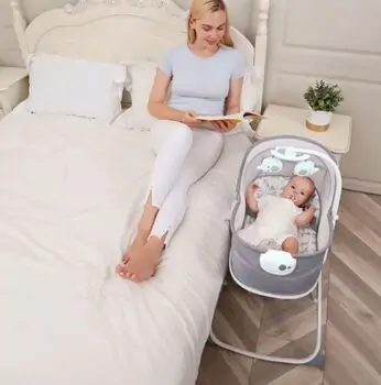 Cangaroo Abba Grey 6in1 Multi-Function Bassinet, Bouncer and Rocker მრავალფუნქციური ელექტრო შეზლონგი, 9 image
