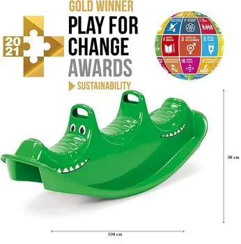Pilsan Crocodile Seesaw Green აიწონა დაიწონა 06 232, 2 image