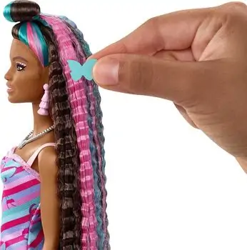 Barbie Totally Hair Butterfly MTL-HCM91 ბარბის თოჯინა აქსესუარებით, 6 image